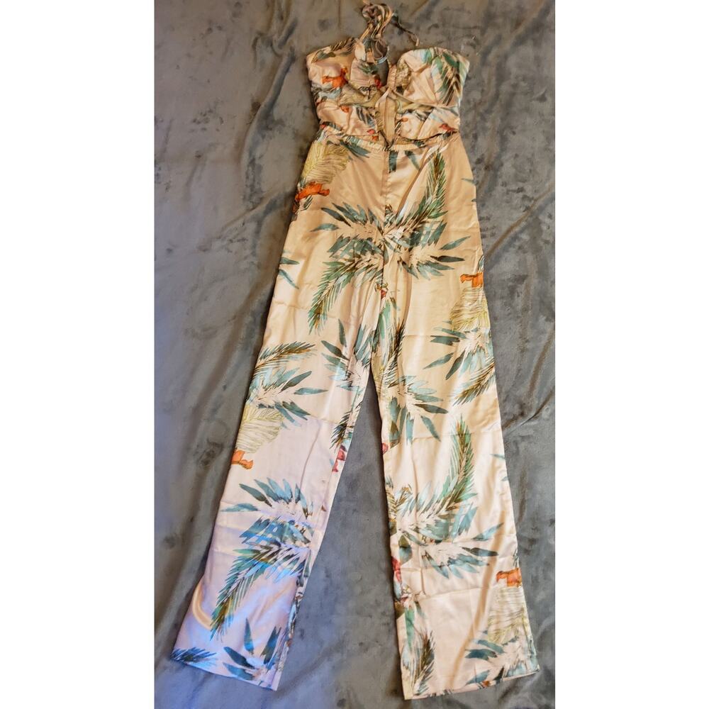#728 Brand New With Tags Wow Couture Jumpsuit With Mid-Section Cut Outs Size S